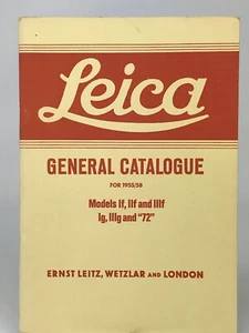 LEICA General Catalogue for 1955-1958 Models lf, llf, and llf, lg, lllg, and 72 - Picture 1 of 7
