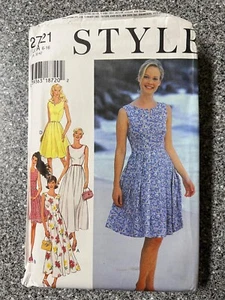 VTG Style Pattern 2721 - sz 6-8-10-12-14-16 UNCUT fitted dress princess seams - Picture 1 of 5