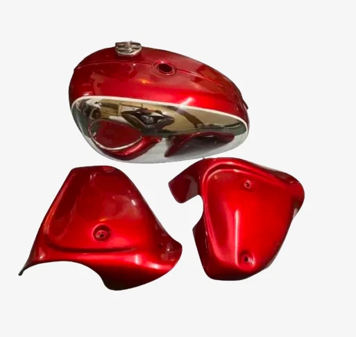 ADECUADO PARA BSA A65 THUNDERBOLT 4 GALONES CEREZA CROMO GASOLINA TAPA PANEL Foto 1 de 4