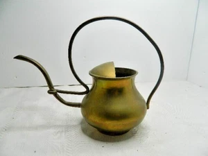 Messing Gießkanne gebogener Griff und Ausguss Home Decor 7" Höhe - Bild 1 von 9