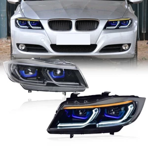 LED Laser Headlights For BMW 3 Series E90 E91 2005-2012 Halogen Xenon HID Sedan - Picture 1 of 12