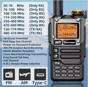 Quansheng UV-K5 (8) VHF UHF Dual-Band Schinken 5 W tragbares Zwei-Wege Radio Walkie Talkie - Bild 1 von 8
