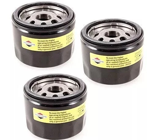GENUINE OEM BRIGGS & STRATTON PART # 492932S OIL FILTER 492932 492056 (3 PACK)