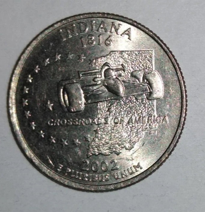 YOU PICK 5 FOR $5 + FREE SHIPPING - 2002 - D Mint - Indiana State Quarter - Image 1 of 1