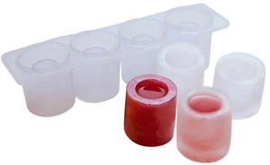 Ice Shot Glass Mould Silicone Ice Cube Tray 4 Cavity Shooter Mould - Picture 1 of 4