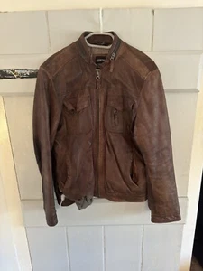 Aviatrix Men’s Brown Leather Jacket - Medium (Damaged Pocket) - Picture 1 of 4