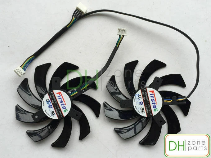 75mm Sapphire AMD Radeon HD7790 HD6950 HD7850 Dual-X Fan FD7010H12S 40mm 4-Pin - Image 1 of 1
