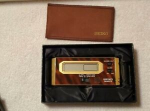 Portable Seiko Quartz Digital Type Cal. 74301 desktop pocket alarm clock Japan 