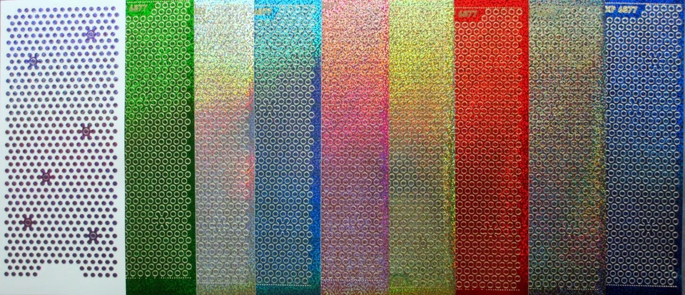 Holographic Shimmer Glitter Dots PEEL OFF STICKERS Flowers All One Size  - image 1 of 1