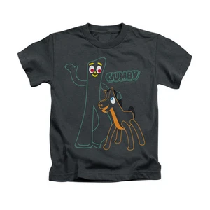 GUMBY OUTLINES Licensed Toddler & Boy Girl Graphic Tee Shirt 2T 3T 4T 4 5-6 7 - Picture 1 of 1