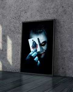 THE DARK KNIGHT HEATH LEDGER JOKER MOVIE POSTER PRINT WALL ART FILM A4 A3 - Picture 1 of 1