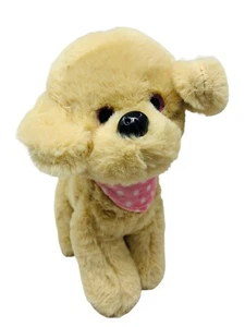 Nanco Peluche Cachorro Perro Bronceado 10" Peluche Rosa Bandana Caniche Havi Bichón Pom - Imagen 1 de 11
