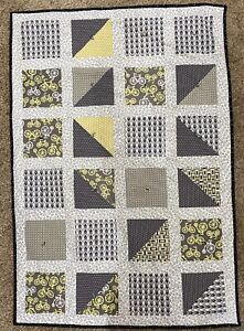 Project Linus Handmade Patchwork Baby Child Quilt w/ Bicycles 55 1/4" x 38 1/4"