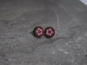 Five Petal Flower Girl Earrings - Picture 1 of 4
