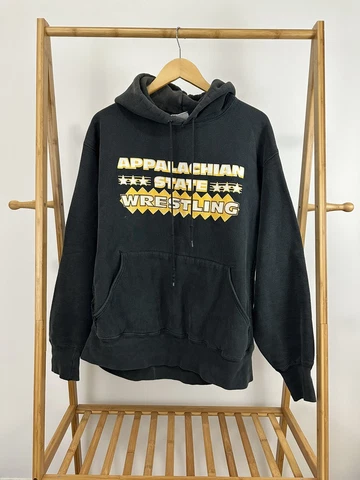 VTG Appalachian State University Wrestling Team Issue Reverse Weave Hoodie XL Cover