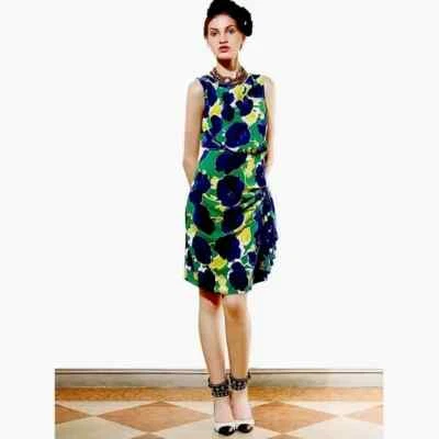 NUEVO SIN ETIQUETAS VESTIDO MOSCHINO CHEAP & CHIC RESORT 2011 FLORAL HASTA LA RODILLA TALLA 8 Foto 1 de 4