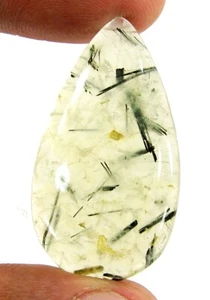 36.20 Ct Natural Green Prehnite Gemstone Stone Cabochon Wire Wrap Stone - 12698 - Picture 1 of 2