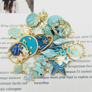 Alloy Mixed Assorted Random Enamel Series Pendant Charm DIY Findings 20pcs/Pack - Picture 1 of 17