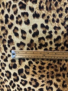 Leopard Animal Skin Woven Fabric by Meter Upholstery Brown Yellow Safari Africa - Picture 1 of 5