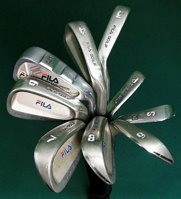 Combo Set Of 9 x Fila F-02 MID SIZE Irons 3-SW Regular Graphite Shafts  - Image 1 of 4