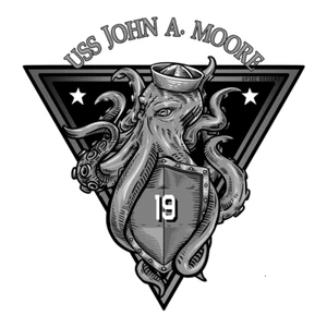 USS John A. Moore FFG 19 Hull Number US Navy Veteran Sailor Gift 4" USN Decal - Picture 1 of 1