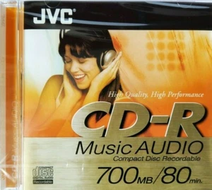 JVC CD-R80 CD-RA80DE Digital Audio Music Blank CDR - NEW & SEALED - Picture 1 of 5