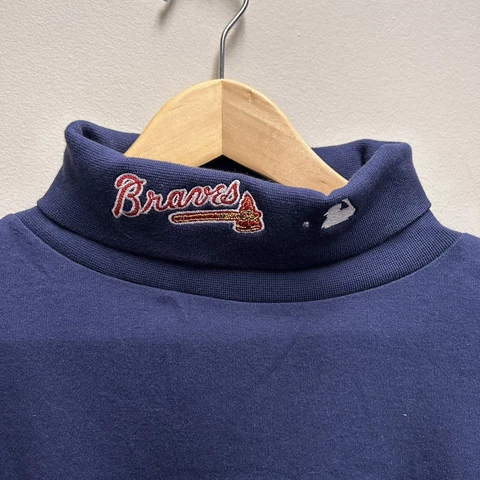 Vintage Atlanta Braves Russell Athletic Turtleneck  Sweater Mens XXL Cover