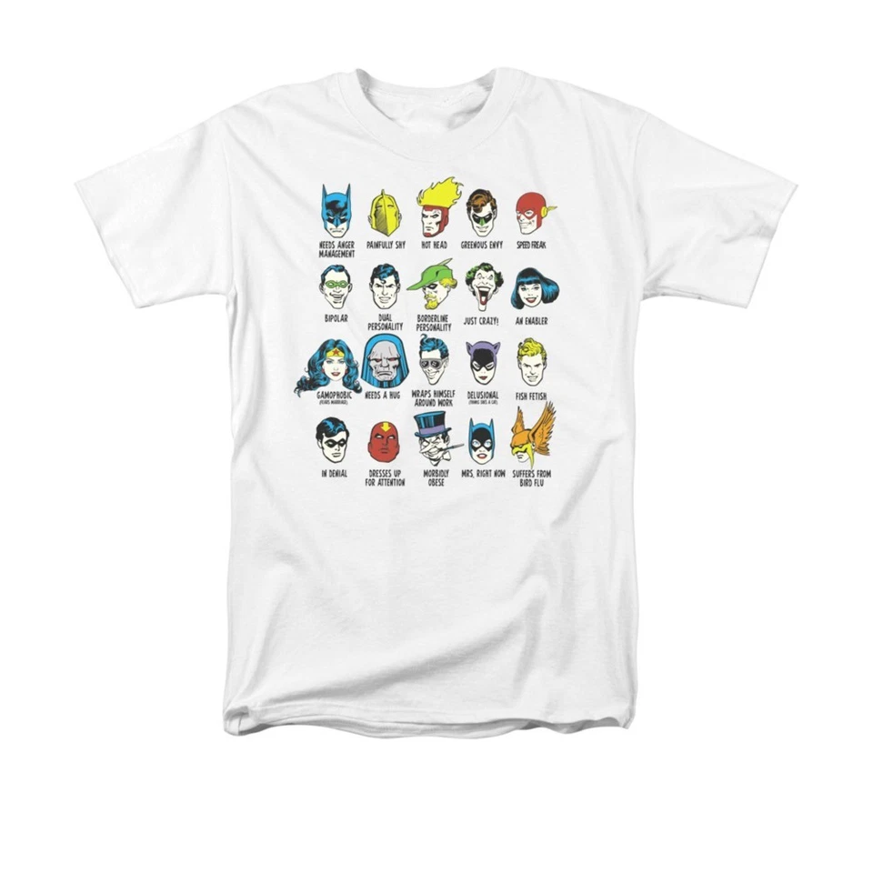 JUSTICE LEAGUE SUPERHERO ISSUES Licensed Adult Men's Graphic Tee Shirt SM-3XL - Image 1 of 1