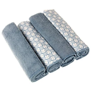 Spültuch Putztuch 4er Set blau Putztuch Reinigungstuch Allzwecktuch Tuch Küche - Bild 1 von 2