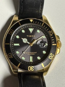 Timex Harborside Coast 43MM 100M Dive Watch Rotating Bezel TW2V42200 Runs Good - Picture 1 of 13