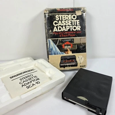 Adaptador reproductor de cinta Sparkomatic de colección de 8 pistas a casete SCA10 audio estéreo Foto 1 de 4