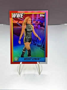 2021 Topps Heritage WWE Rainbow Foil #98 Becky Lynch Wrestling Card - Picture 1 of 3
