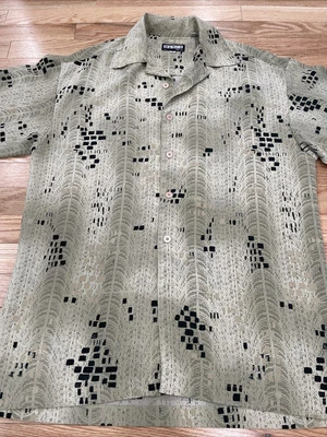 Camisa Hombre Platino Italia NY Para Hombre Mediana Manga Corta Con Botones Foto 1 de 4