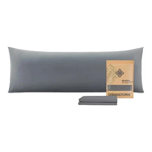 Funda de almohada corporal, funda de almohada larga de microfibra ultra suave, 20x54 pulgadas (gris oscuro) - Imagen 1 de 3