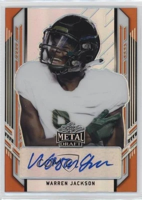 2021 Leaf Metal Draft Portrait Orange Rainbow /7 Warren Jackson #PA-WJ1 Auto - Image 1 of 2