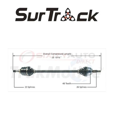 SurTrack CV Axle Shaft for 1999-2000 BMW 323i 2.5L L6 - Constant Velocity mv Foto 1 de 4
