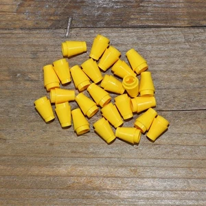 LEGO 59900 Bright Yellow Round Brick Nose Cone Small 1x1 Qty 25 - Picture 1 of 4
