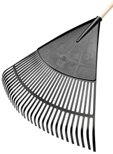 Besen, Landschaftsbesen Polyethylen XXL 750 mm, 30 Zinken Laubbesen Laubrechen - Bild 1 von 1