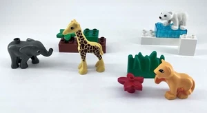 Lego Duplo Baby Zoo Animals Set Lion Elephant Giraffe Polar Bear & Extra Pieces - Picture 1 of 9
