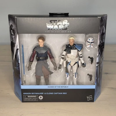 Star Wars The Black Series Anakin Skywalker Clon Capitán Rex Set Caja Dañada B Foto 1 de 4