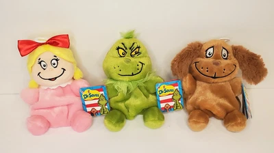 Nuevo Aurora Palm Pals Grinch Max Cindy Navidad Peluche Lote Mini Bolsa de Frijoles Juguetes P33 Foto 1 de 3