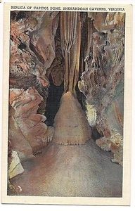 REPLICA di CAPITOL DOME Shenandoah Caverns Grotte Virginia VA CARTOLINA - Foto 1 di 2