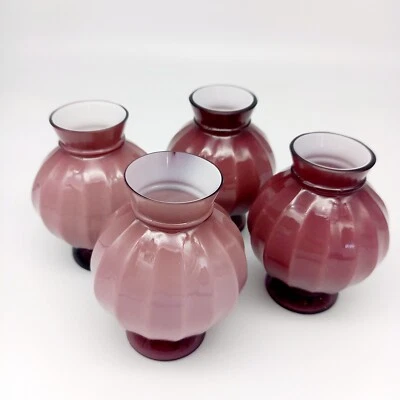 House Doctor  dänisches Design Vase Glas Set 4 Stück Lila Glasvasen klein NEU! - Bild 1 von 4