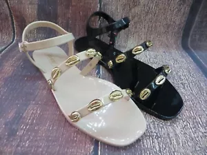 Jelly Sandale "DAYTONA" Damen flach Riemchen Slingback Muschel von Ann More - Bild 1 von 8