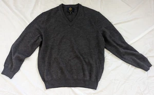 Suéter Pullover Viyella Para Hombre Gris Lana Sólida Cuello en V Manga Larga Talla Grande - Imagen 1 de 5