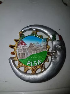 Imán de nevera de recuerdo Italia Italia - Pisa en sol y luna - totalmente nuevo - Imagen 1 de 1