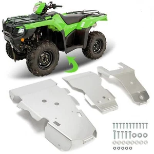 3pc Skid Plate Aluminum Fit for Honda Rubicon IRS 500 2015-2019 & 520 2021 - Bild 1 von 15