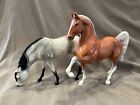 Hartland Model Horses 5 Gaited Sorrel Saddlebred & Dapple Grey Grazing Mare