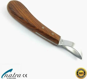 Hoof Knife Loop LARGE Wooden handle Horse Claws Knives Equine Veterinary - Picture 1 of 9