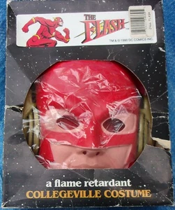 1990 DC Comics The Flash Collegeville Kostüm mit Maske & Box Halloween Vintage - Bild 1 von 12